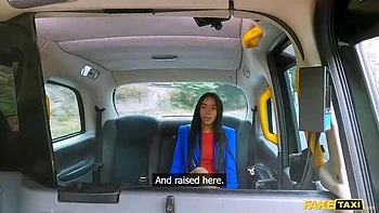 Petite Colombian Linda Baker Squirts Hard in Fake Taxi POV Blowjob Fuck