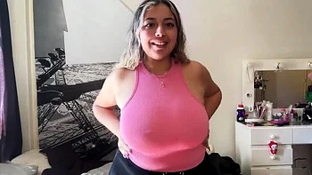 Bubblesincololge Nude School Girl Try On Haul With Huge Natural Tits