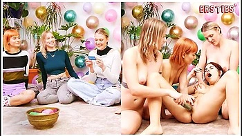 Lesbische 5er-orgie Beim Dare Ring Game