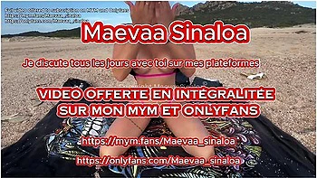 Real Amateur - I Fuck My Best Friend On A Public Beach And Creampie Her Pussy With Maevaa Sinaloa