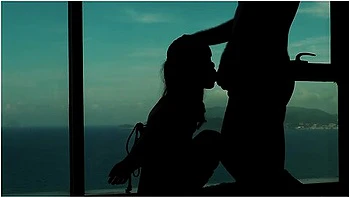 Artistic Silhouette - Tied Up Asian Teen Sucking Dick With An Ocean View - Baebi Hel