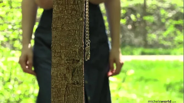 saggy natural big tits in public