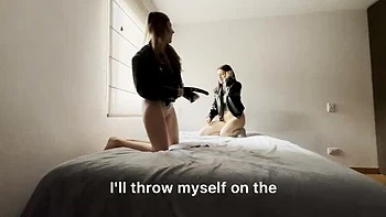 Scarlettandc Hot Latina Teens Wrestling in Leather Jackets - Lesbian Catfight Orgasm