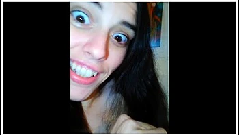 Hairy Hairbrushing Brunette Camgirl Brushes Head Hair Talks About Squirting On W Bad Dragon