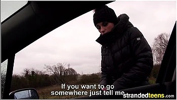 Nikita Bellucci - Stranded Frenchie Fucks In The Car