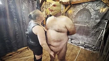 Part 1 Domina Satana Punishes Piggy Slave with Belt Spanking - British Mature BBW Femdom BDSM