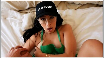 Big Titty Latina Starbucks Barista Fired For Fucking Me In Public - Cami Strella