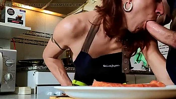Petite Latina Magia Rosa Nude Cooking Blowjob Facial Amateur Homemade