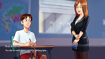 Car Toon And French Teacher In Sneaky Link With My Summertime Saga Gameplay)