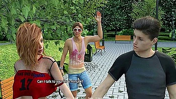 New Neighborhood #3 Violet Posed Half-naked In Front Of A Perverted Stranger