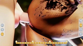 Anime Hentai, 3d Animated And Hentai Anime In The Tattooed Biker Girl Was Taken Hard Doggy Style By A Huge Cock