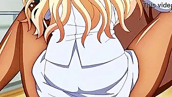 He thrusts violently into a big-breasted married woman, holds her head, and thrusts deep into her throat.