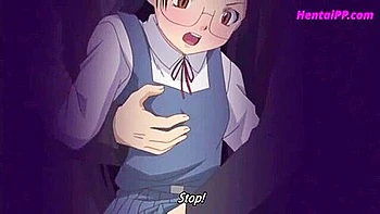 She is being creampied by the doctor while having a hallucination of her anus being penetrated and being creampied.