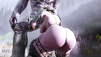 Troll Fucks This Curvy Warrior With His Big Dick 1