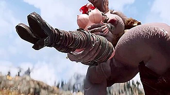 Juicy Warrior Babe Stretched By Futanari Giants