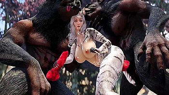 Juicy Cat Girl Fucked By A Crowd Of Werewolves 2