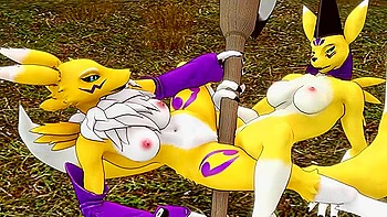 Renamon And Taomon - Tribadism