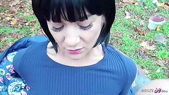 Tiny German Teen 18+ Lullu Gun Real Outdoor Sex With Stranger