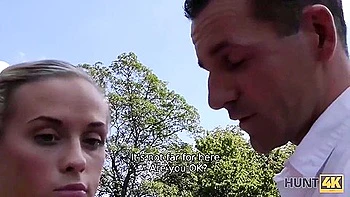 Hunter Meets Couple In The Park And Buys Girls Hot Body