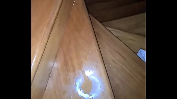 Ups I did it again... Squirting down my house's Staircase - Area51FREAK Amateur