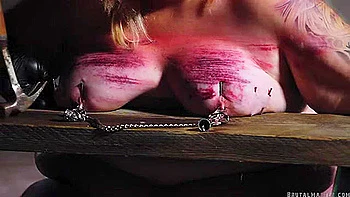 Brutal Master NA Tit Nailing on