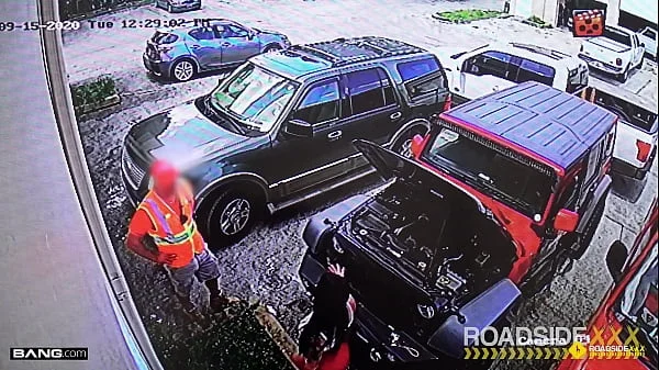 Roadside - Busty Tattoo Babe Fucks the Car Mechanic