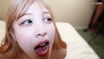 Cute Japanese Blonde Girl In A Gangbang