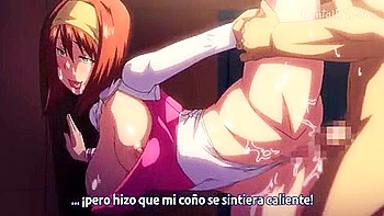 He thrusts it deep into her throat and ejaculates into her mouth, and he cums inside her ass and vagina.