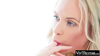 Sexy Blonde And Hot Brunette Kiss In The Forest, And Get Intimate Indoors