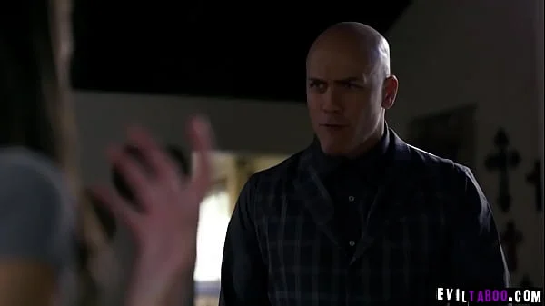 Strict stepdad Derrick Pierce gave her teen stepdauther an anal and spanking punishment after spending overnight in her friends house.