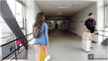 Remote Vibe Teasing Walk! Pussy Juice Gushing, Creampie Climax