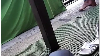 How We Make Video Desperate Pee In Jeans On Balcony In Centrum City