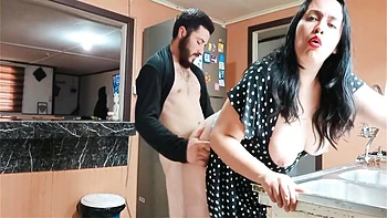 Sex In The Kitchen With My Stepmother Amateur Homemade