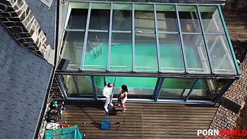 Top-heavy stunner Inna Innaki spreads her legs wide open for his fat cock GP1025