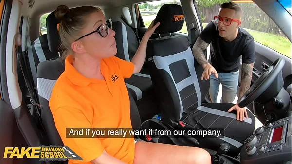 Fake Driving School Hard Rough Sex for Sexy New Instructor Elisa Tiger