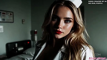 Hot Nurse Came To Take My Tests, But Took My Cock In Her Mouth, Fucked All Her Holes And Cum In Her Pussy [Ai Generated]