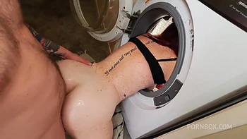 My Milf Stepmom Gets Stuck In The Washer Again So I Give Her Tight Pussy A Creampie - Steve Rickz