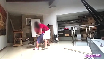 Baths Spy On My Hawt Maid Previous To Pounding Her Cakes