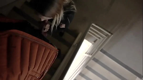 Couple Caught Fucking, Risky BJ and Creampie