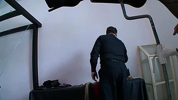 Dominating a masked woman