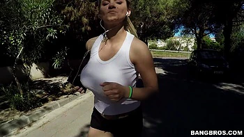 Busty Katrina Goes For A Jog
