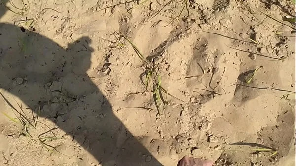 Big Dick Guy Jerks Cock Near Sunbathing Nude Beach Girl