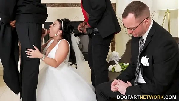 Payton Preslee's Wedding Turns Rough Interracial Threesome - Cuckold Sessions