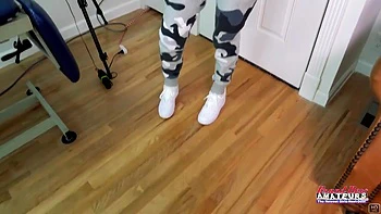 Skinny Blonde Cutie Sassy Enjoys Sucking A Big Hard Cock And Gets Jizzed!