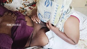 Tamil Stepmom Sucks Son's Cock - Homemade Blowjob