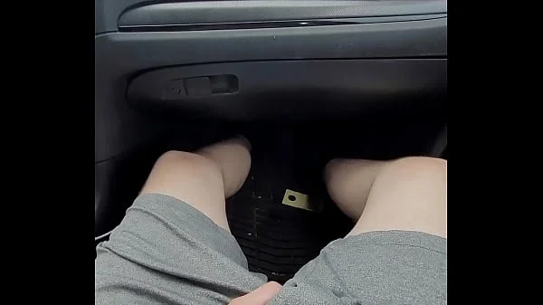 public car handjob and cumshot in mouth blowjob