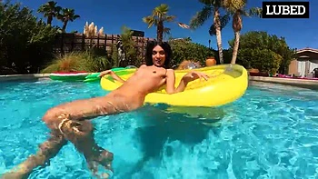 Laynee James Soaks Her Pussy In The Pool Before Getting Filled by LUBED: Porn