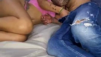 Latina in pink is fucked hard on bed: Big Tits, Big Ass  Blowjob Porn