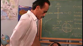 Adorable teen gets pussy licked and banged by older teachers big cock