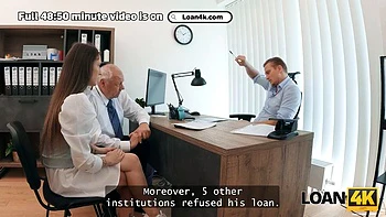 LOAN4K. Amateur rough office sex with sexy Mina K and a loan manager ft. Stanley Johnson: Porn